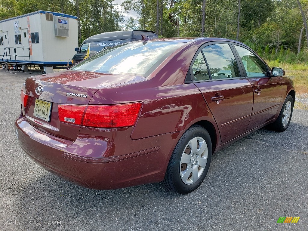 2010 Sonata GLS - Dark Cherry Red / Gray photo #5