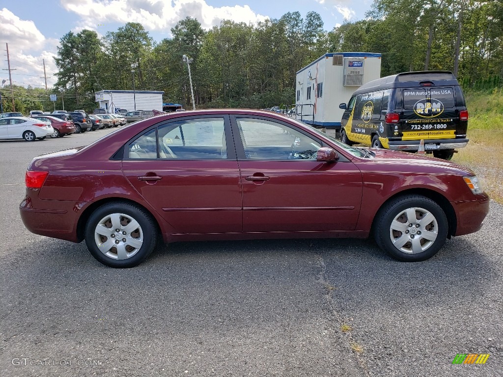 2010 Sonata GLS - Dark Cherry Red / Gray photo #6