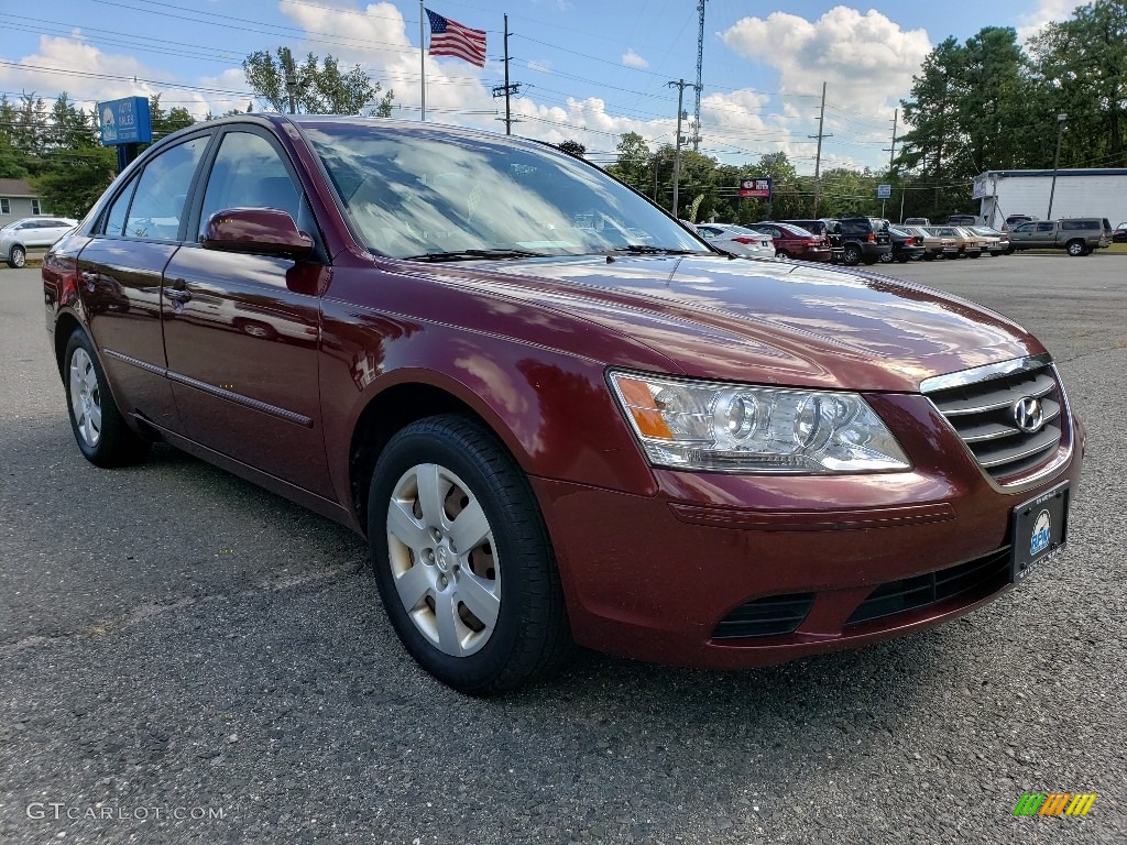 2010 Sonata GLS - Dark Cherry Red / Gray photo #7