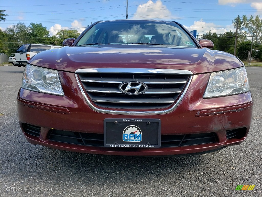 2010 Sonata GLS - Dark Cherry Red / Gray photo #8