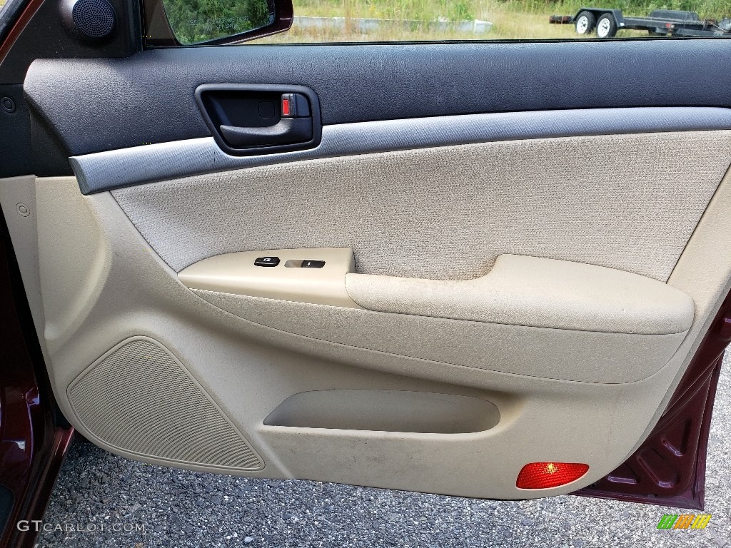 2010 Sonata GLS - Dark Cherry Red / Gray photo #9