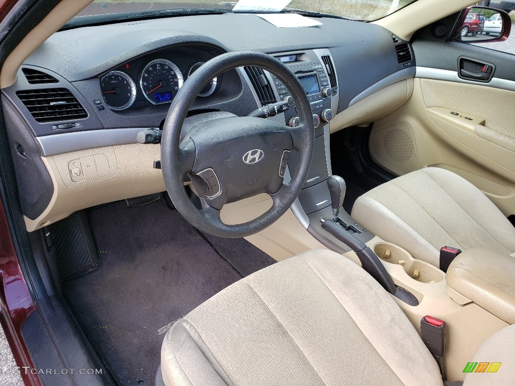 2010 Sonata GLS - Dark Cherry Red / Gray photo #14