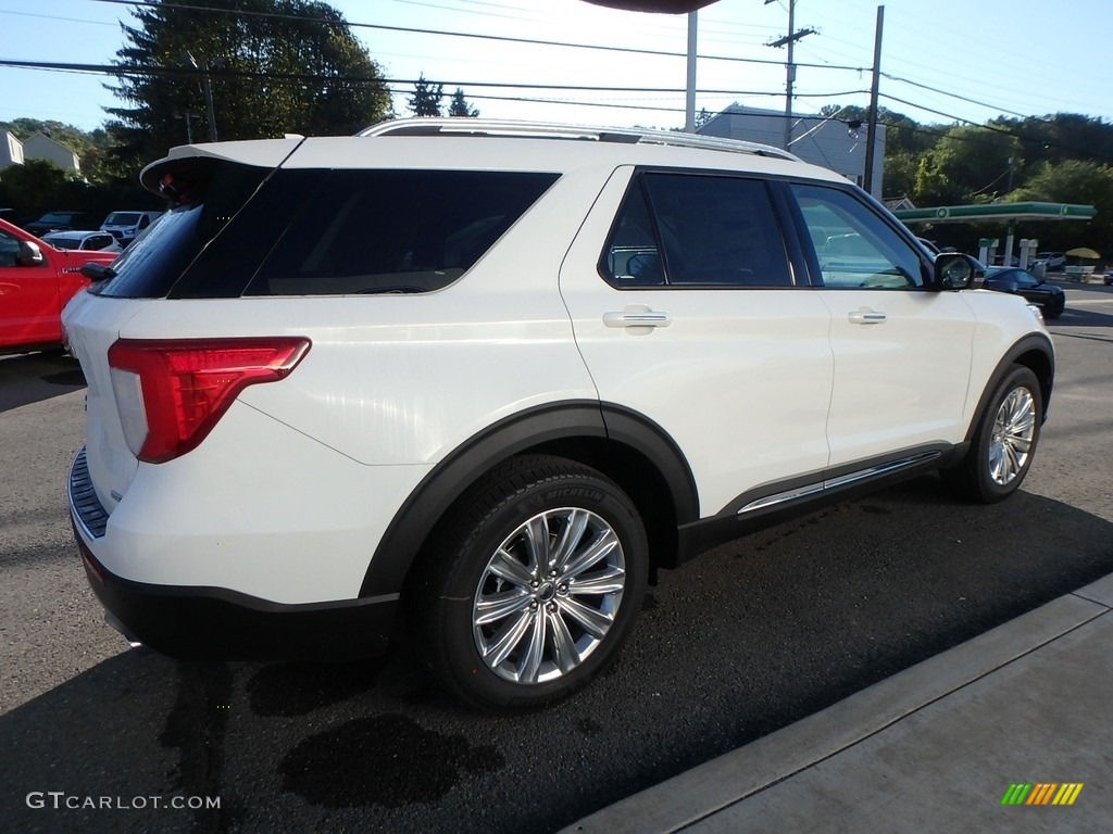 2020 Explorer Limited 4WD - Star White Metallic Tri-Coat / Sandstone photo #5