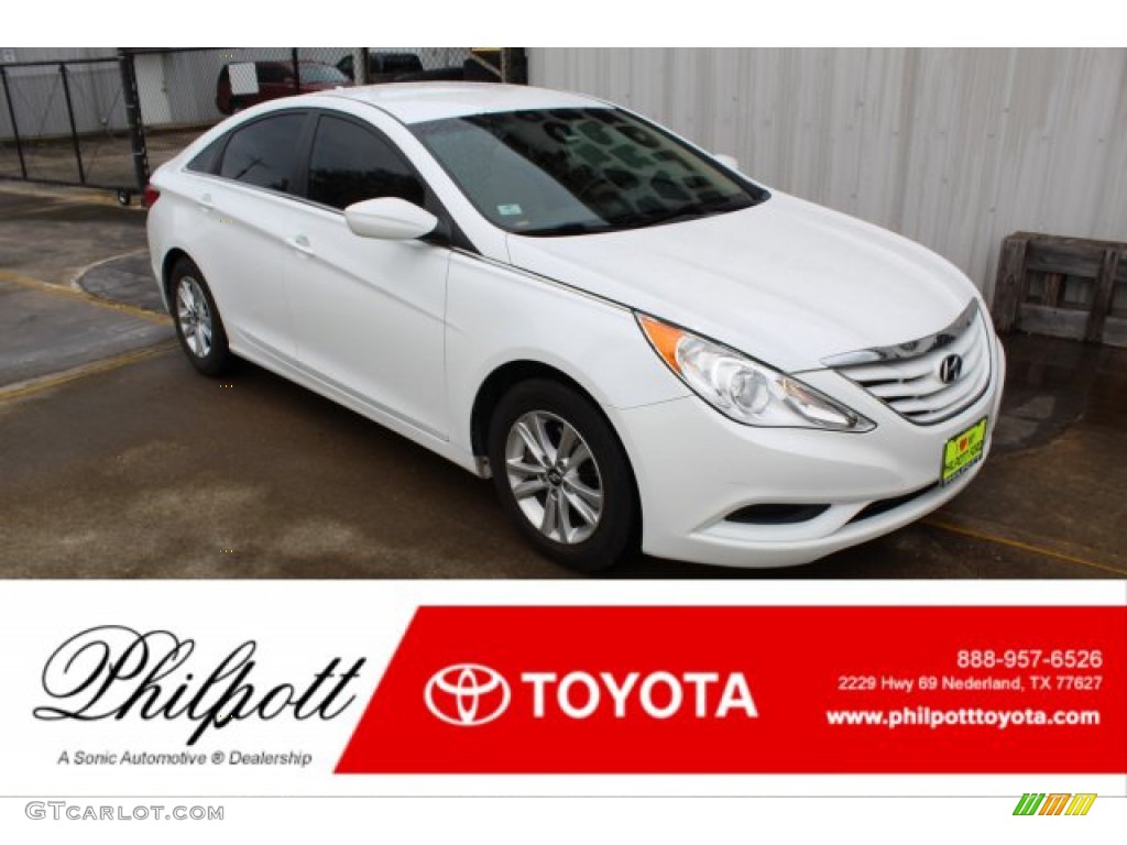 2012 Sonata GLS - Shimmering White / Camel photo #1