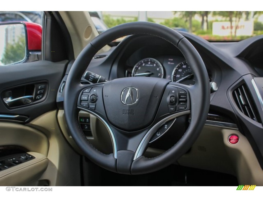 2019 Acura MDX Standard MDX Model Parchment Steering Wheel Photo #135264281