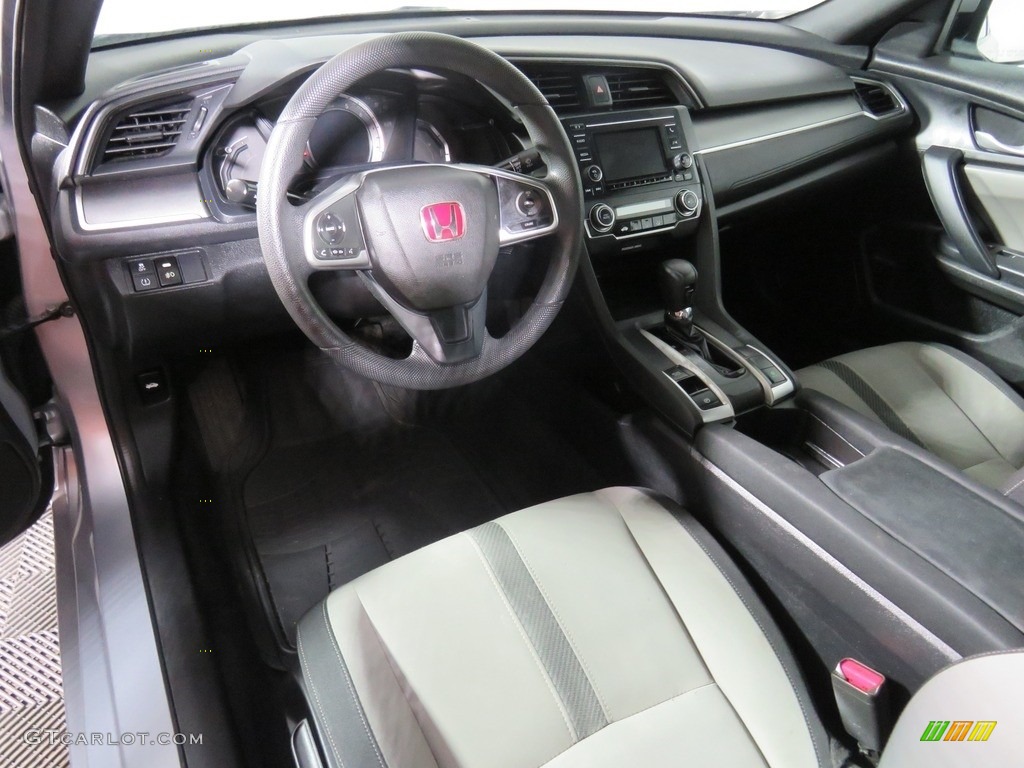 Black/Gray Interior 2016 Honda Civic LX Coupe Photo #135265980