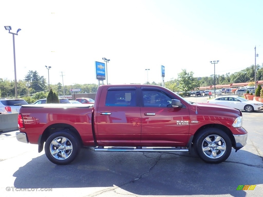 2014 1500 Big Horn Crew Cab 4x4 - Deep Cherry Red Crystal Pearl / Black/Diesel Gray photo #9