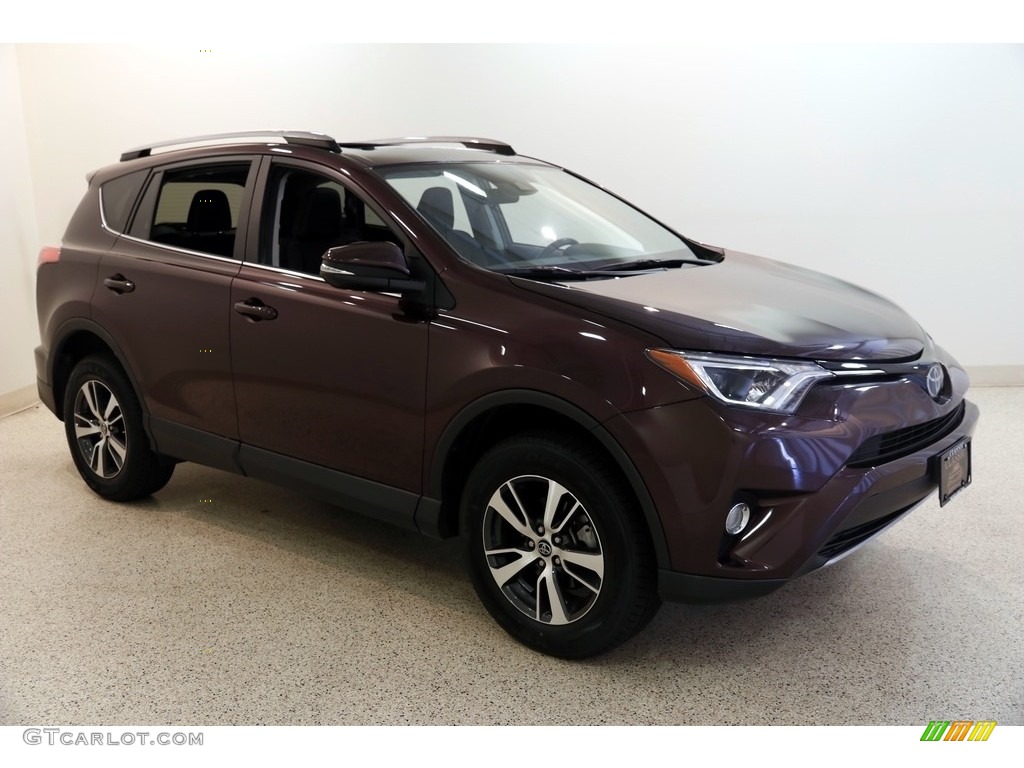 2018 RAV4 XLE AWD - Black Current Metallic / Black photo #1