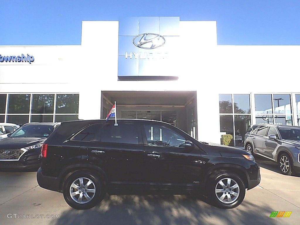 2013 Sorento LX AWD - Ebony Black / Gray photo #1