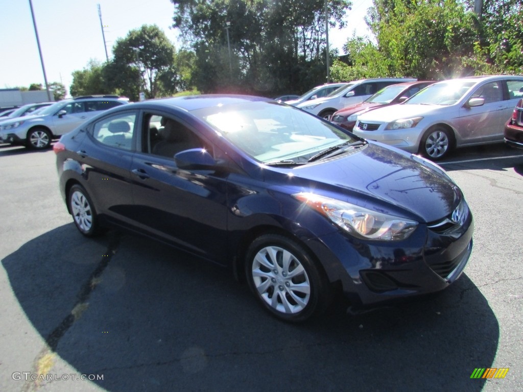 2013 Elantra GLS - Indigo Night / Gray photo #4