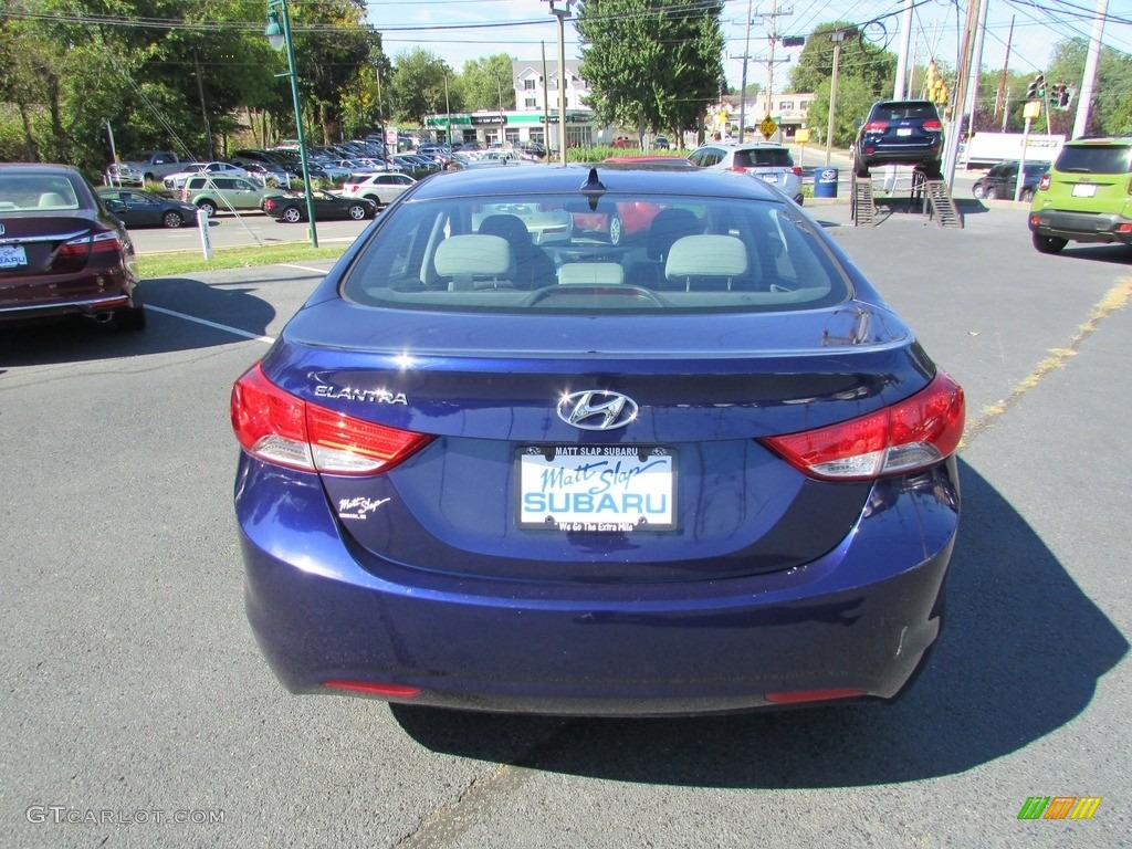 2013 Elantra GLS - Indigo Night / Gray photo #7