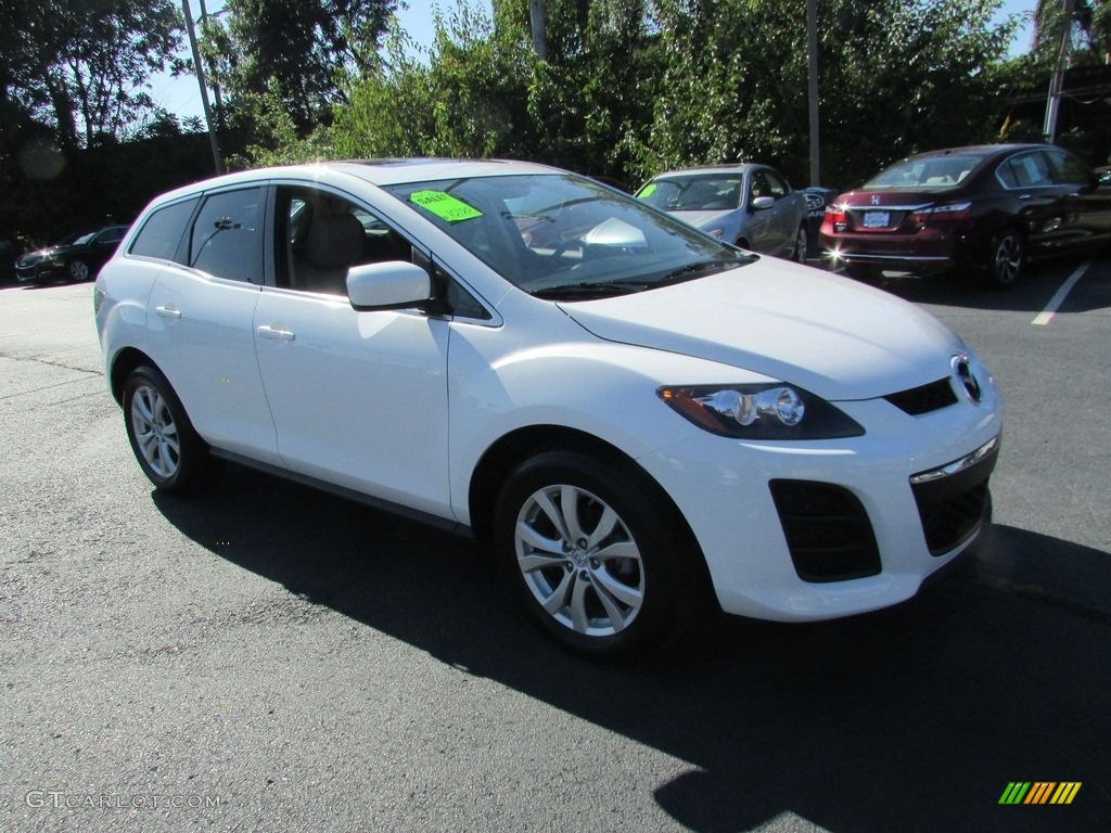 2011 CX-7 s Touring AWD - Crystal White Pearl Mica / Sand photo #4