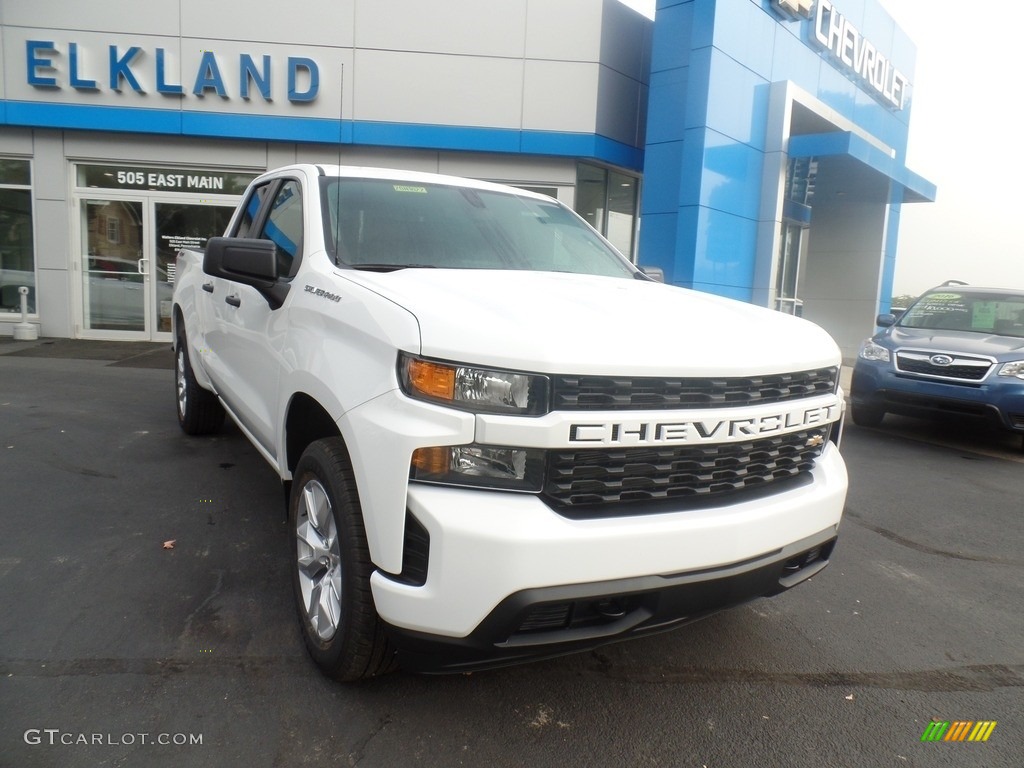 2020 Silverado 1500 Custom Double Cab 4x4 - Summit White / Jet Black photo #4