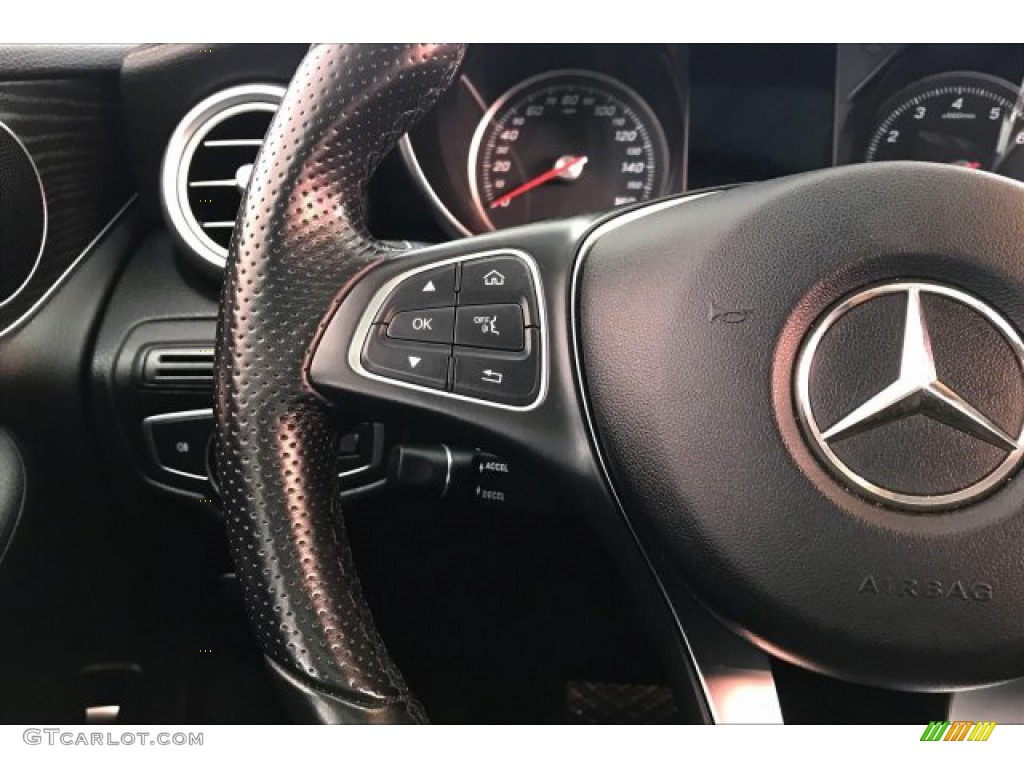 2016 Mercedes-Benz GLC 300 4Matic Black Steering Wheel Photo #135280123