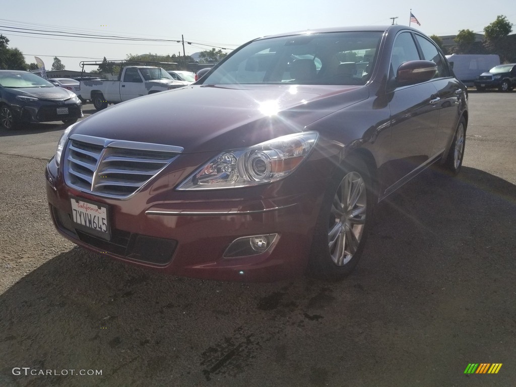 2011 Genesis 4.6 Sedan - Cabernet Red Pearl / Cashmere photo #13