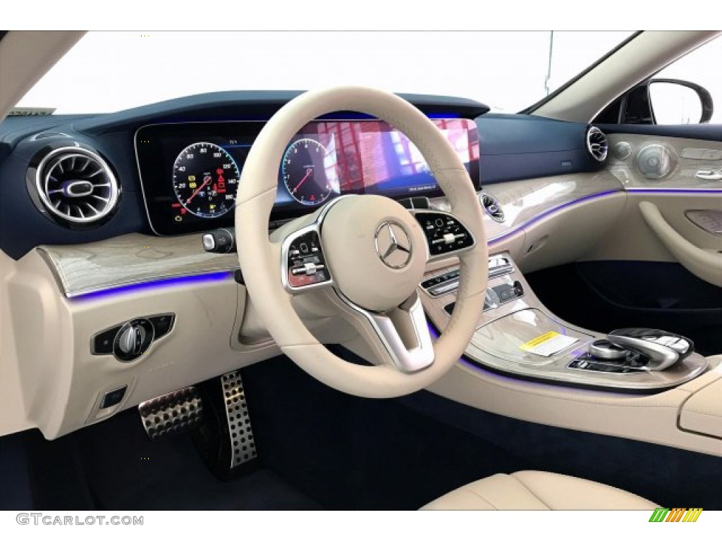 2020 Mercedes-Benz E 450 Coupe Macchiato Beige/Yacht Blue Dashboard Photo #135280950
