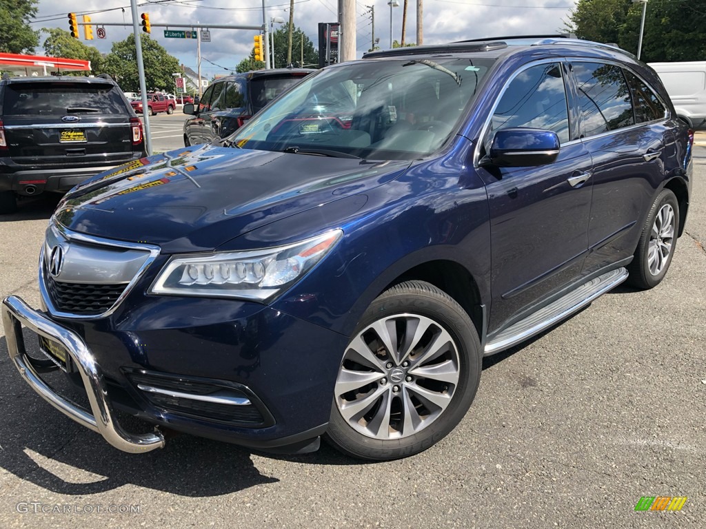 2014 MDX SH-AWD Technology - Fathom Blue Pearl / Graystone photo #1