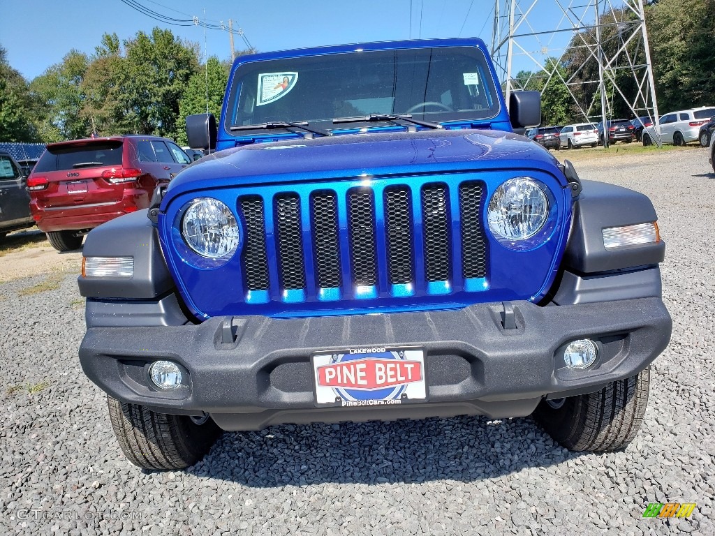 2020 Wrangler Unlimited Sport 4x4 - Ocean Blue Metallic / Black photo #2
