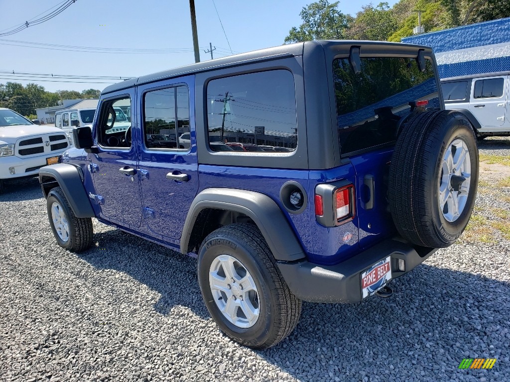 2020 Wrangler Unlimited Sport 4x4 - Ocean Blue Metallic / Black photo #4