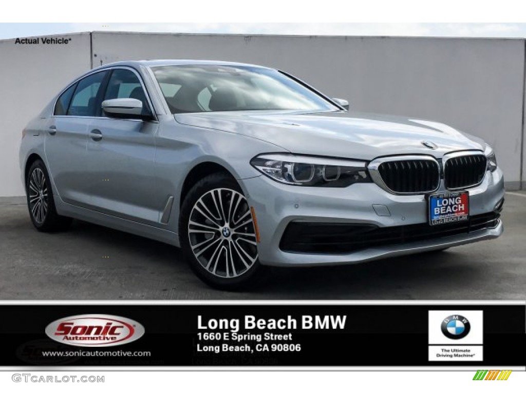 2019 5 Series 540i Sedan - Glacier Silver Metallic / Black photo #1