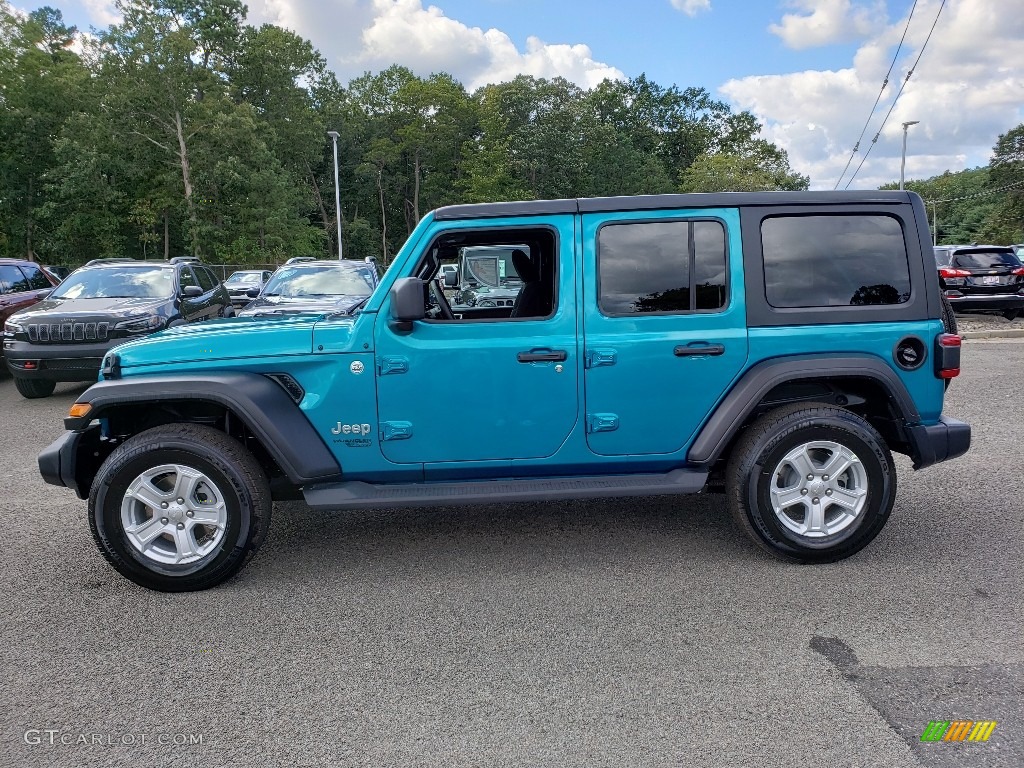 Bikini Pearl 2020 Jeep Wrangler Unlimited Sport 4x4 Exterior Photo #135290225