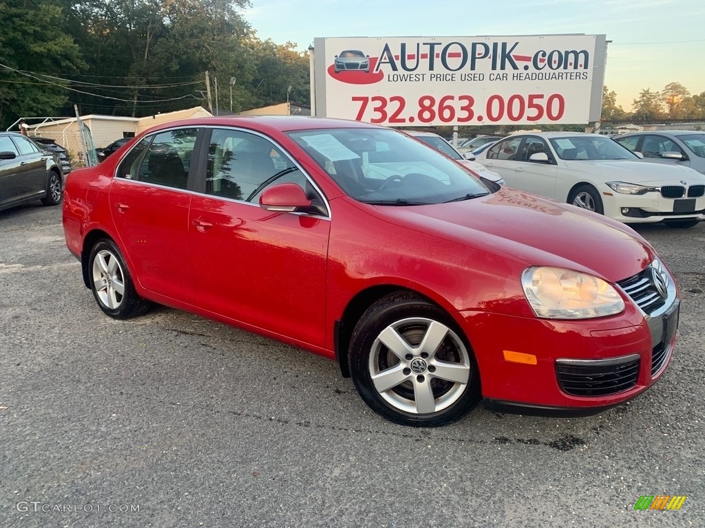 2008 Jetta SE Sedan - Salsa Red / Anthracite Black photo #1