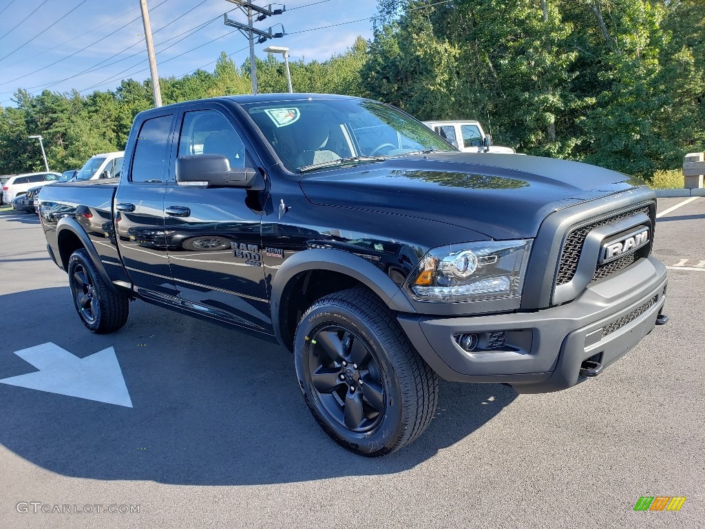 2019 1500 Classic Warlock Quad Cab 4x4 - Diamond Black Crystal Pearl / Black/Diesel Gray photo #1