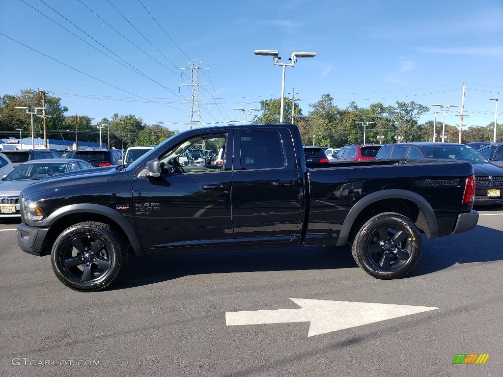 2019 1500 Classic Warlock Quad Cab 4x4 - Diamond Black Crystal Pearl / Black/Diesel Gray photo #3