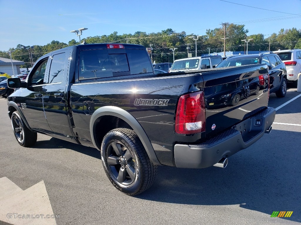 2019 1500 Classic Warlock Quad Cab 4x4 - Diamond Black Crystal Pearl / Black/Diesel Gray photo #4
