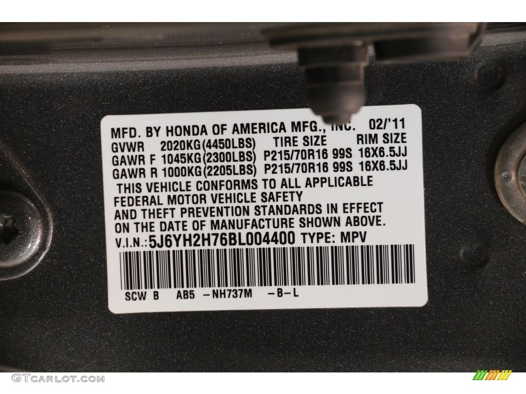 2011 Element EX 4WD - Polished Metal Metallic / Gray photo #17