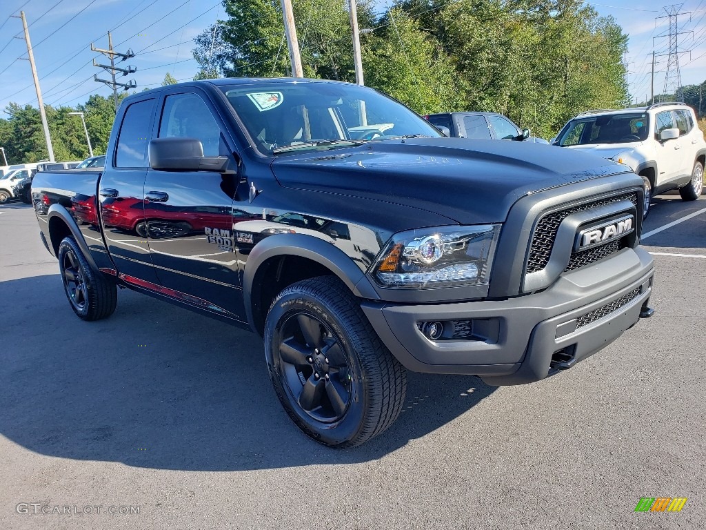 2019 1500 Classic Warlock Quad Cab 4x4 - Diamond Black Crystal Pearl / Black/Diesel Gray photo #1