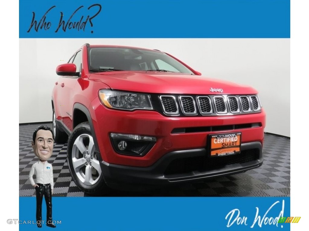 2019 Compass Latitude 4x4 - Red-Line Pearl / Black photo #1