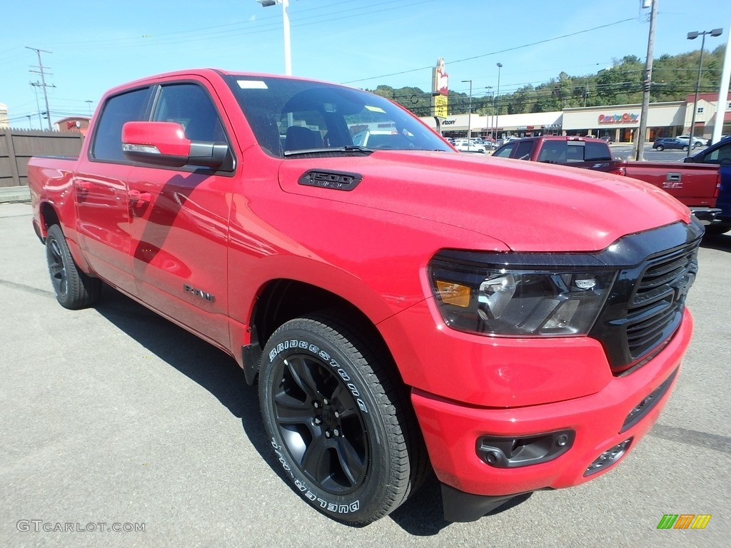 2020 1500 Big Horn Night Edition Crew Cab 4x4 - Flame Red / Black photo #8