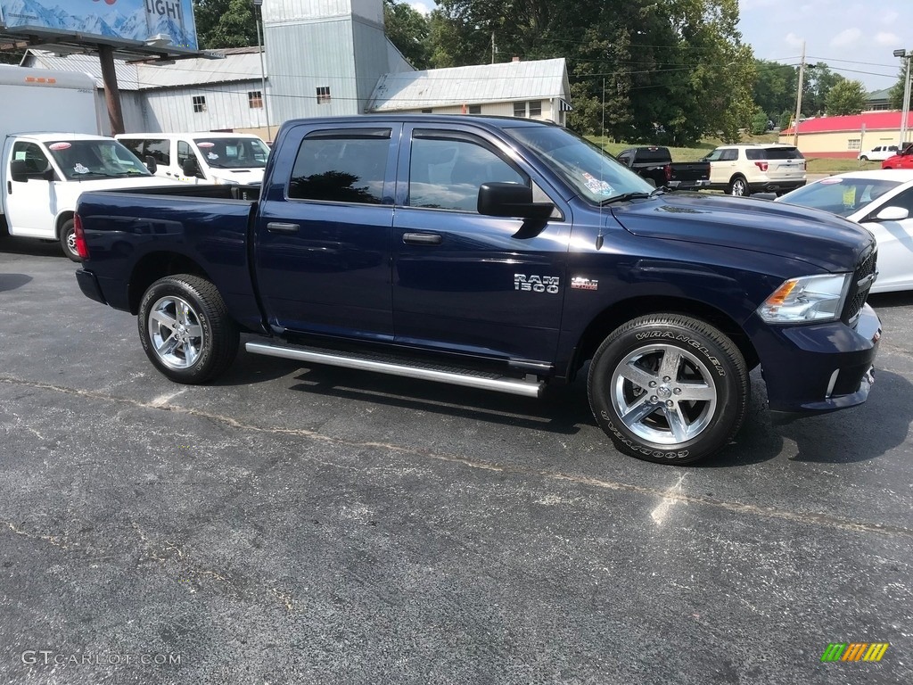 2017 1500 Express Crew Cab 4x4 - True Blue Pearl / Black/Diesel Gray photo #5