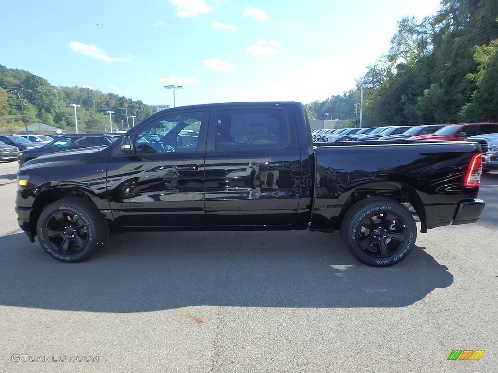 2020 1500 Big Horn Night Edition Crew Cab 4x4 - Diamond Black Crystal Pearl / Black photo #2