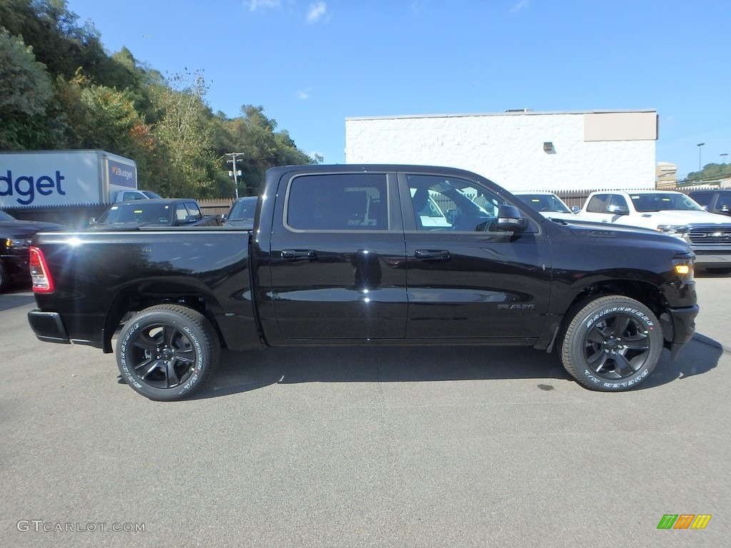 2020 1500 Big Horn Night Edition Crew Cab 4x4 - Diamond Black Crystal Pearl / Black photo #7