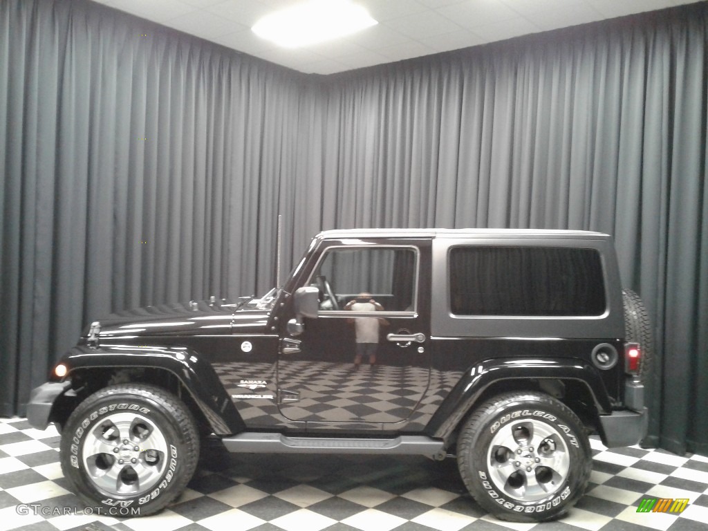 2017 Wrangler Sahara 4x4 - Black / Black/Dark Saddle photo #1