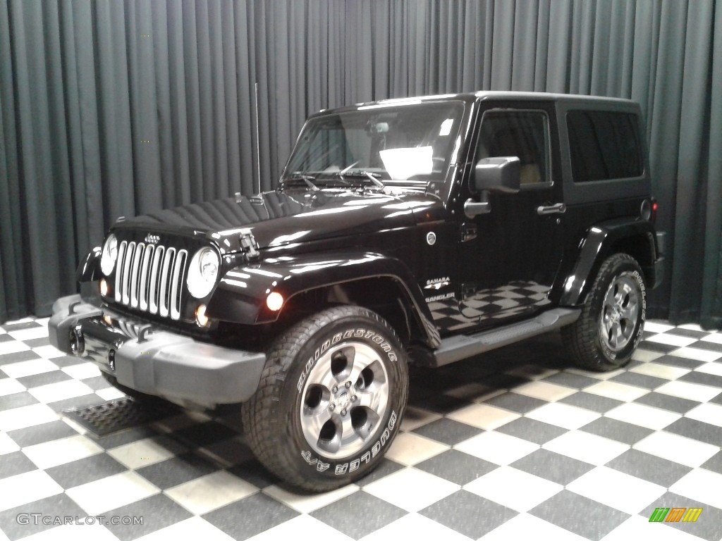 2017 Wrangler Sahara 4x4 - Black / Black/Dark Saddle photo #2