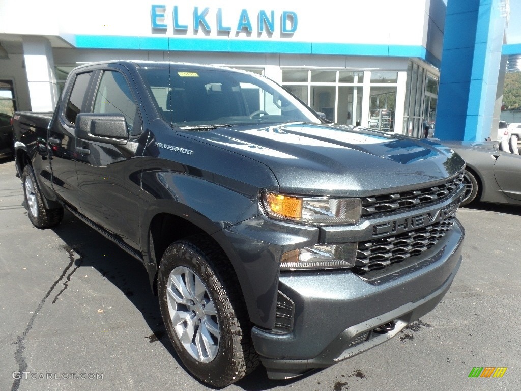 2020 Silverado 1500 Custom Double Cab 4x4 - Shadow Gray Metallic / Jet Black photo #1