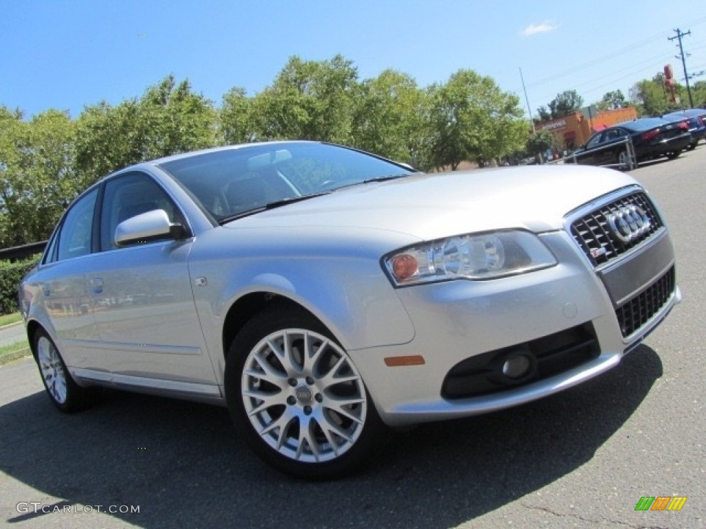 2008 A4 2.0T Special Edition quattro Sedan - Light Silver Metallic / Black photo #2