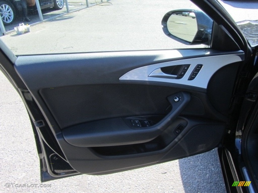 2012 Audi A6 3.0T quattro Sedan Black Door Panel Photo #135303059