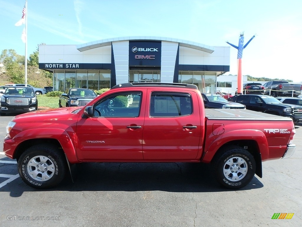 2015 Tacoma V6 Double Cab 4x4 - Barcelona Red Metallic / Graphite photo #13