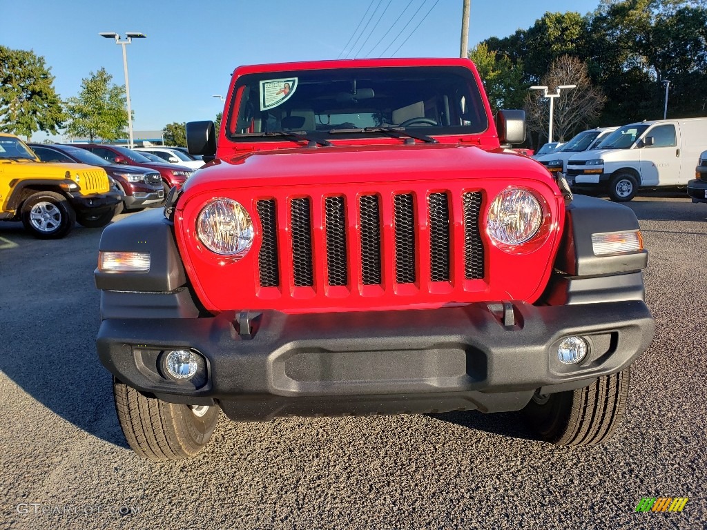 2020 Wrangler Unlimited Sport 4x4 - Firecracker Red / Black photo #2