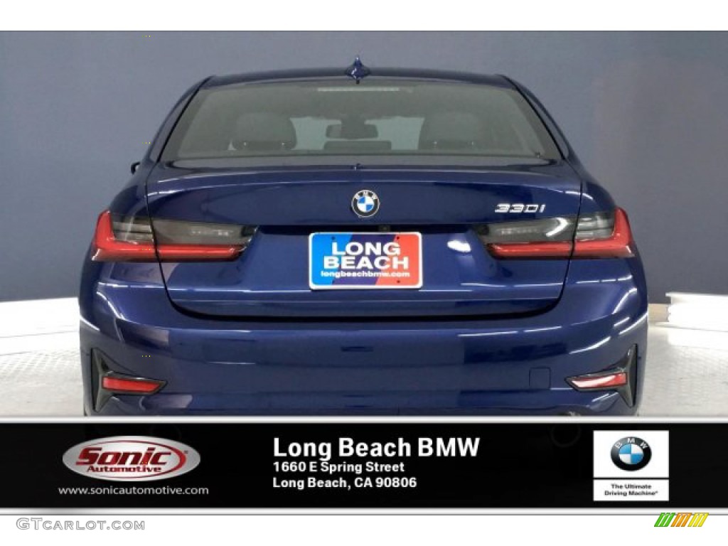 2020 3 Series 330i Sedan - Mediterranean Blue Metallic / Black photo #3