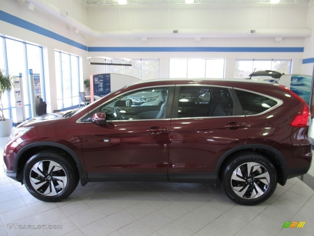 2016 CR-V Touring AWD - Basque Red Pearl II / Black photo #2
