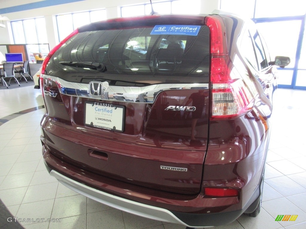 2016 CR-V Touring AWD - Basque Red Pearl II / Black photo #10