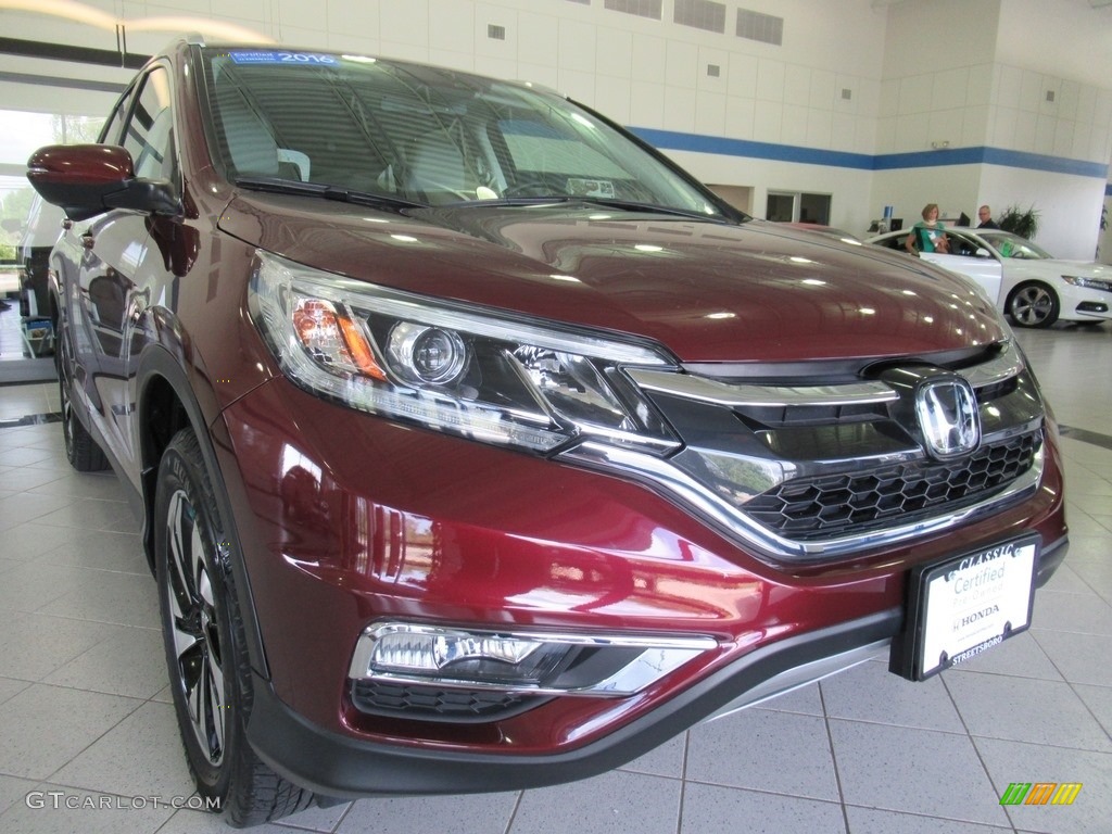 2016 CR-V Touring AWD - Basque Red Pearl II / Black photo #12