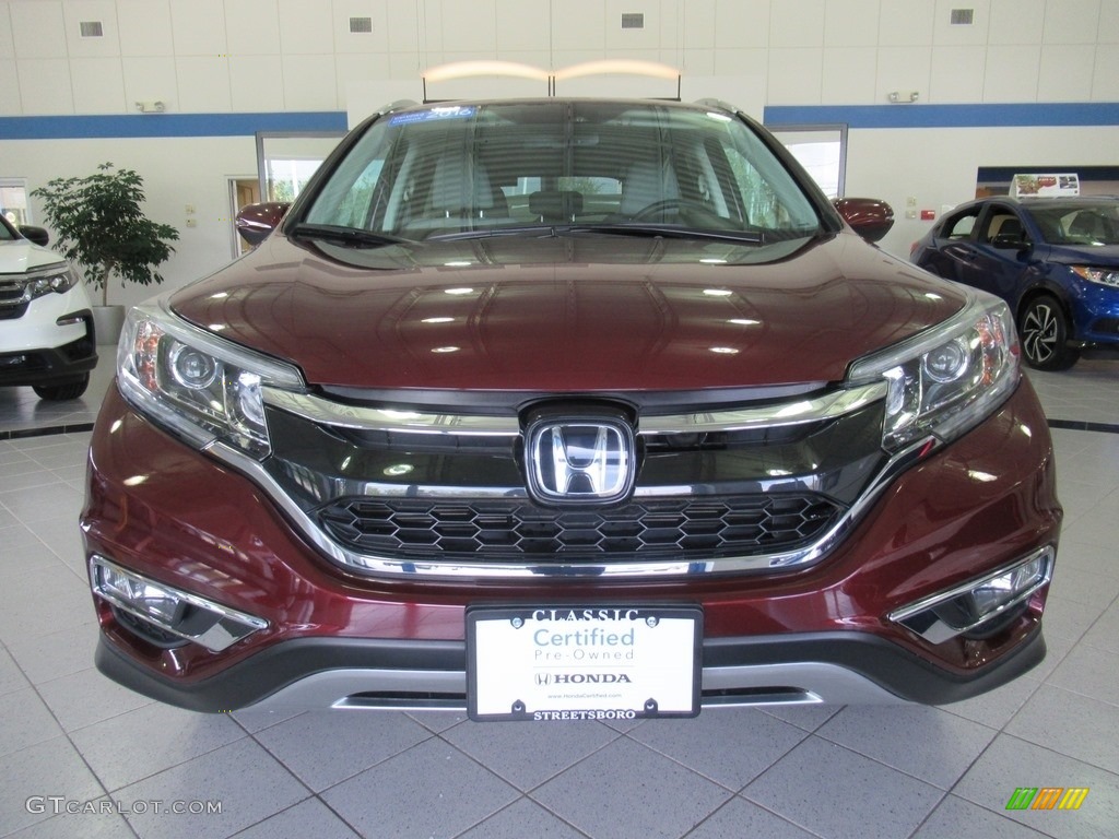 2016 CR-V Touring AWD - Basque Red Pearl II / Black photo #13