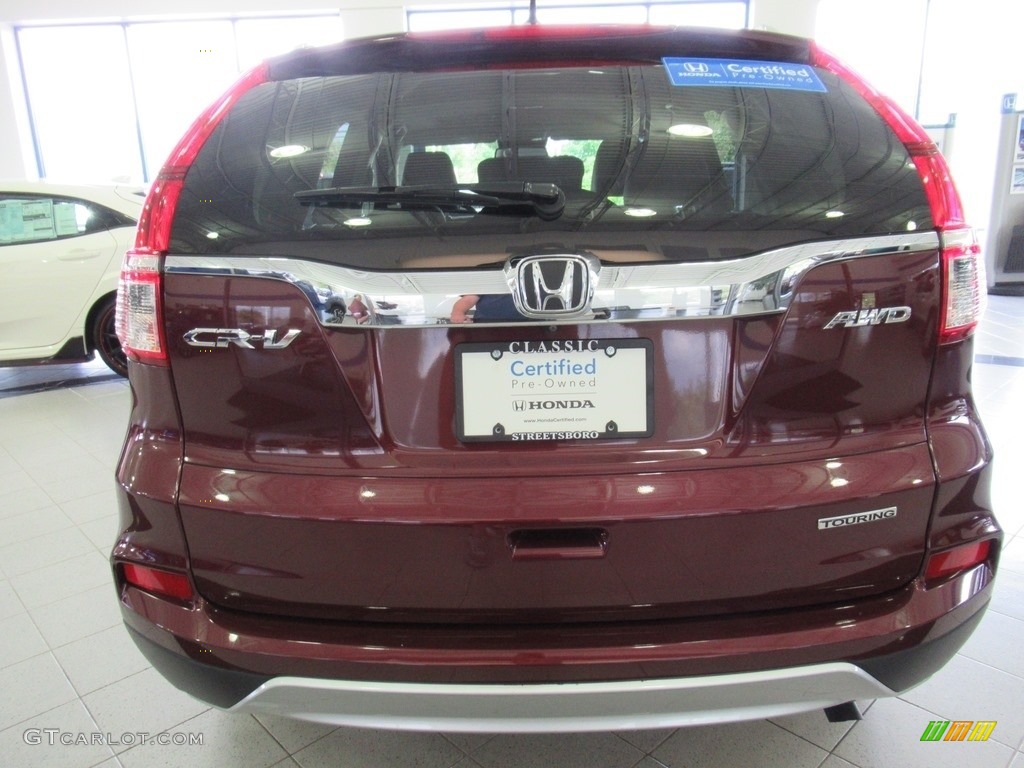 2016 CR-V Touring AWD - Basque Red Pearl II / Black photo #14