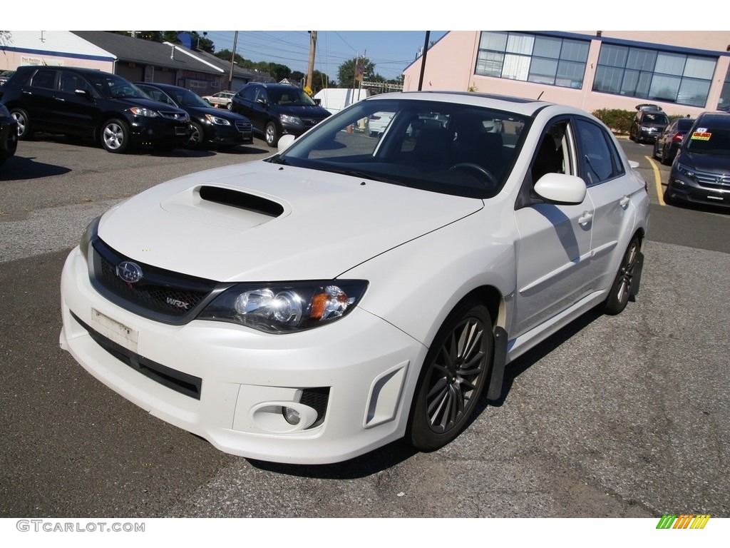 2011 Impreza WRX Sedan - Satin White Pearl / Carbon Black photo #1